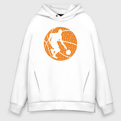 Толстовка оверсайз мужская Basket man, цвет: белый