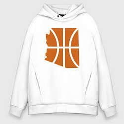 Толстовка оверсайз мужская Arizona - Phoenix Suns, цвет: белый