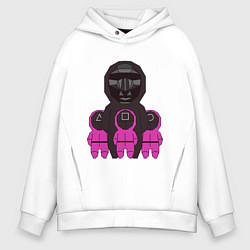 Мужское худи оверсайз Персонажи сериала игра в кальмара