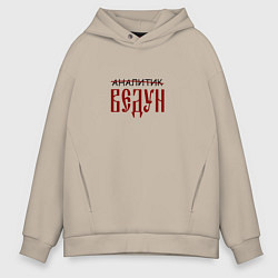 Мужское худи оверсайз Аналитик ведун