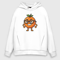 Толстовка оверсайз мужская Деловой апельсин, цвет: белый