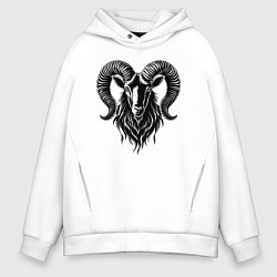 Мужское худи оверсайз Рогатый баран