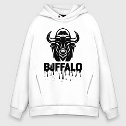 Мужское худи оверсайз Буйвол с каплями