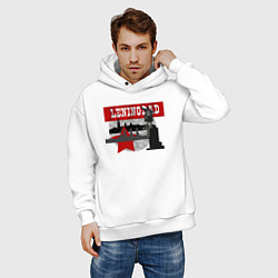 Толстовка оверсайз мужская Leningrad, цвет: белый — фото 2