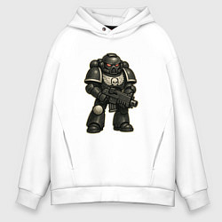 Мужское худи оверсайз Космодесантник в темной броне