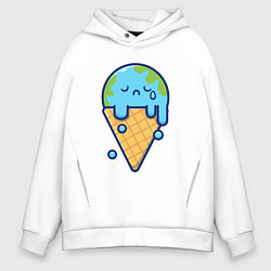 Мужское худи оверсайз Earth cream