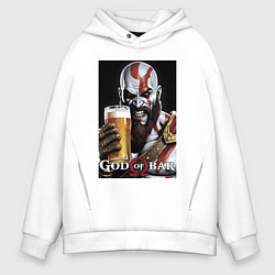 Мужское худи оверсайз Kratos - god of bar