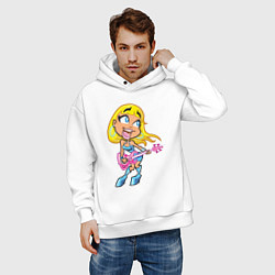 Толстовка оверсайз мужская Роковая блондинка, цвет: белый — фото 2