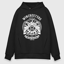 Мужское худи оверсайз Оберег и револьверы Винчестеров - Сверхъестественн