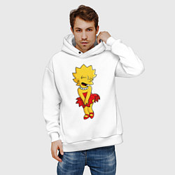 Толстовка оверсайз мужская Simpsons - Lisa Monroe, цвет: белый — фото 2