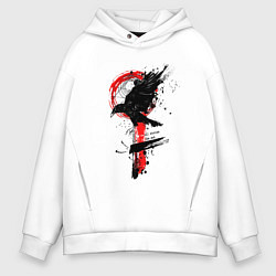 Мужское худи оверсайз Ворон