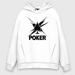Мужское худи оверсайз Покер пики с брызгами