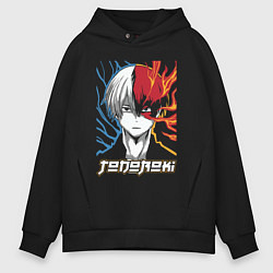 Мужское худи оверсайз Шото Тодороки Моя геройская академия