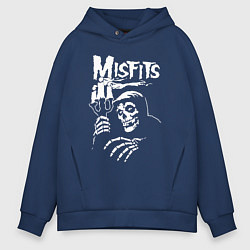 Мужское худи оверсайз Misfits скелет