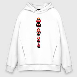 Толстовка оверсайз мужская Matryoshka dolls, цвет: белый