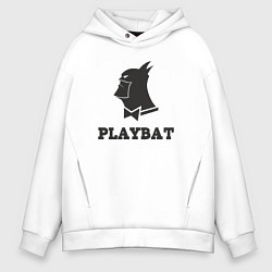 Толстовка оверсайз мужская Playbat, цвет: белый