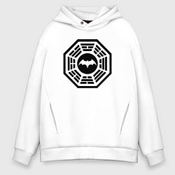Толстовка оверсайз мужская Dharma Batman, цвет: белый