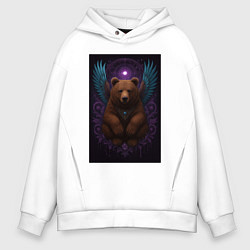 Мужское худи оверсайз Духовный медведь