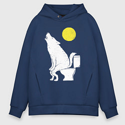 Мужское худи оверсайз Срущий волк