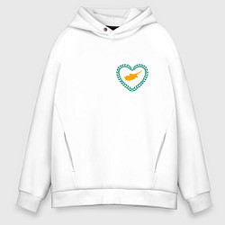 Мужское худи оверсайз Кипр в сердечке