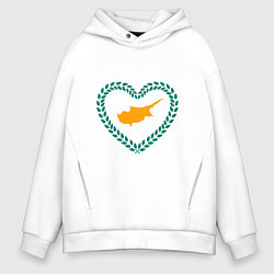 Мужское худи оверсайз Кипр в сердце
