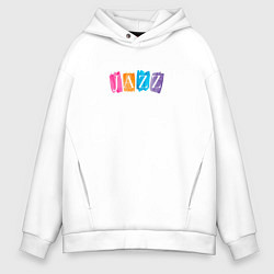 Мужское худи оверсайз Jazz in watercolor abstract