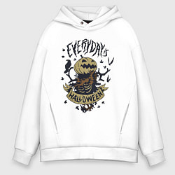 Мужское худи оверсайз Хэллоуин пугало-тыква