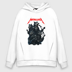 Мужское худи оверсайз Metallica волки