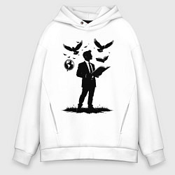 Мужское худи оверсайз Учитель с символами