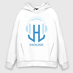 Мужское худи оверсайз Логотип House Music