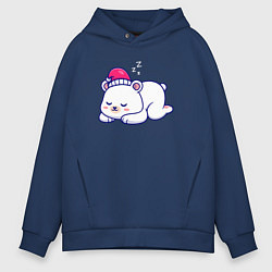 Мужское худи оверсайз Спящий мишка