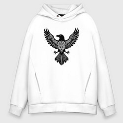 Мужское худи оверсайз Ворон символ - оберег в кельтском стиле