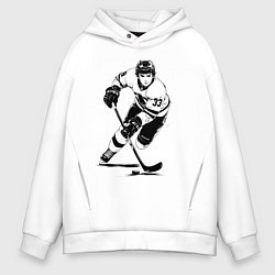 Мужское худи оверсайз Аниме хоккеист в атаке