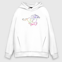 Мужское худи оверсайз Наездник на лошади