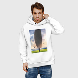 Толстовка оверсайз мужская Прибытие, цвет: белый — фото 2