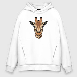 Мужское худи оверсайз Портрет жирафа
