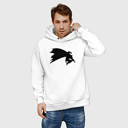 Толстовка оверсайз мужская Batman fight, цвет: белый — фото 2