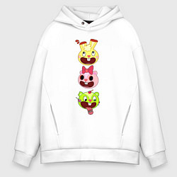 Мужское худи оверсайз Happy Three Friends heads