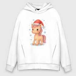 Мужское худи оверсайз Маленькая милая лошадка