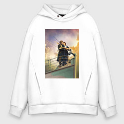 Мужское худи оверсайз Влюблённые на Титанике