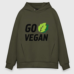 Мужское худи оверсайз Go vegan