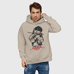 Толстовка оверсайз мужская Chelsea Grin: Demon Girl, цвет: миндальный — фото 2