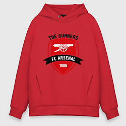 Толстовка оверсайз мужская FC Arsenal: The Gunners, цвет: красный