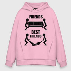 Мужское худи оверсайз Best friends