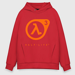 Толстовка оверсайз мужская Half-Life 3, цвет: красный
