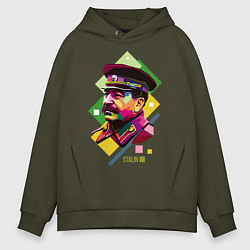 Толстовка оверсайз мужская Stalin Art, цвет: хаки