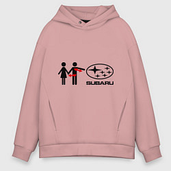 Мужское худи оверсайз I love subaru