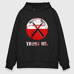 Толстовка оверсайз мужская Pink Floyd: Trust us, цвет: черный