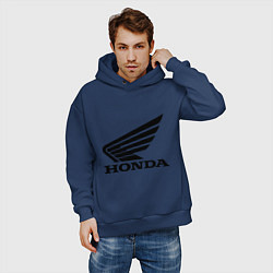 Толстовка оверсайз мужская Honda Motor, цвет: тёмно-синий — фото 2
