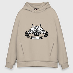 Мужское худи оверсайз Bodybuilder bull